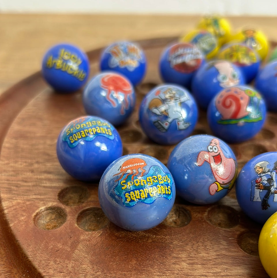 Mixed set of 30 Comic Series Vintage Marbles - 1 inch