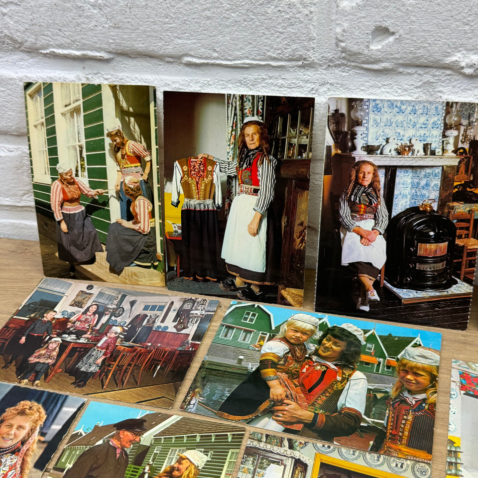 Vintage postcard Collection of Dutch Folklore Costume photo cards – Holland’s Traditional Culture Costumes