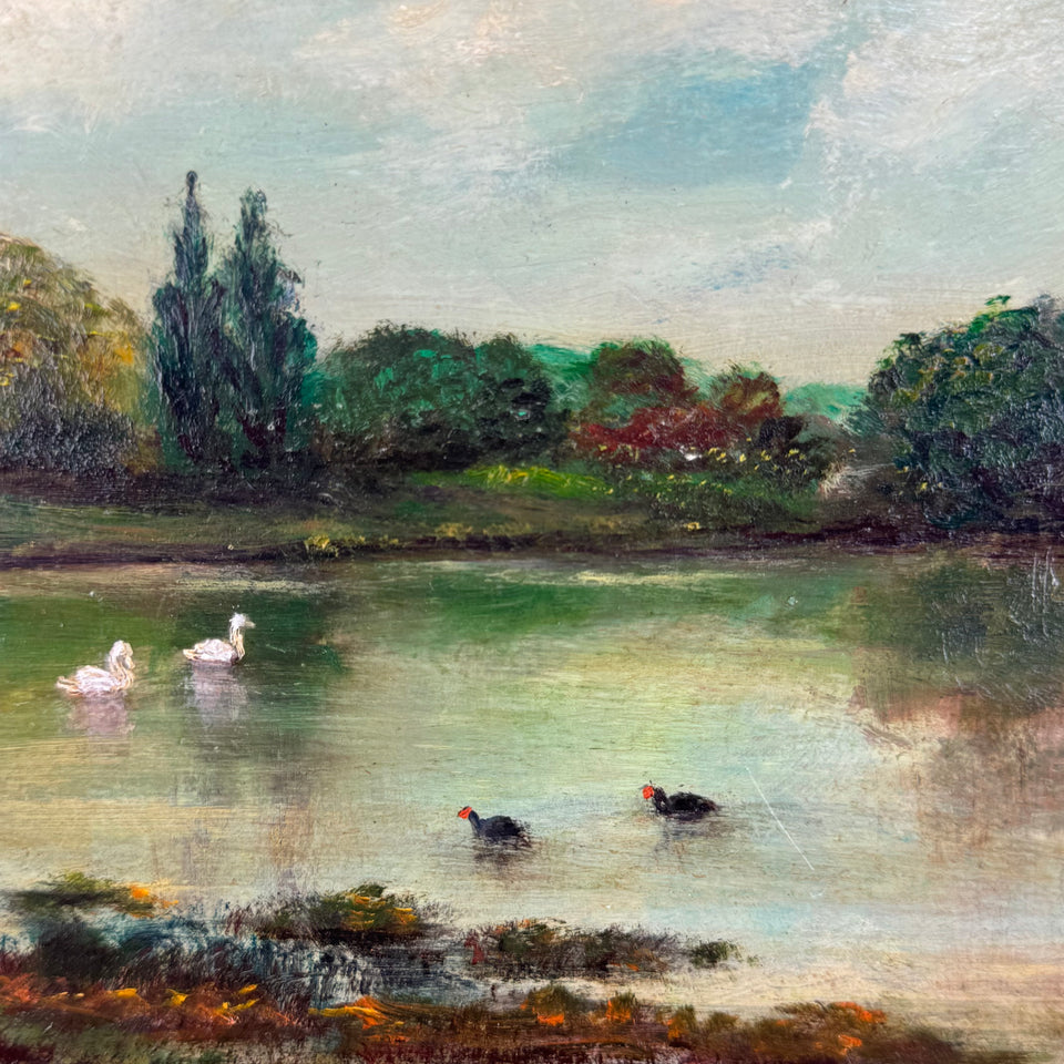 Spring day near the lake by Dutch painter Jan Bakker (1879-1944)