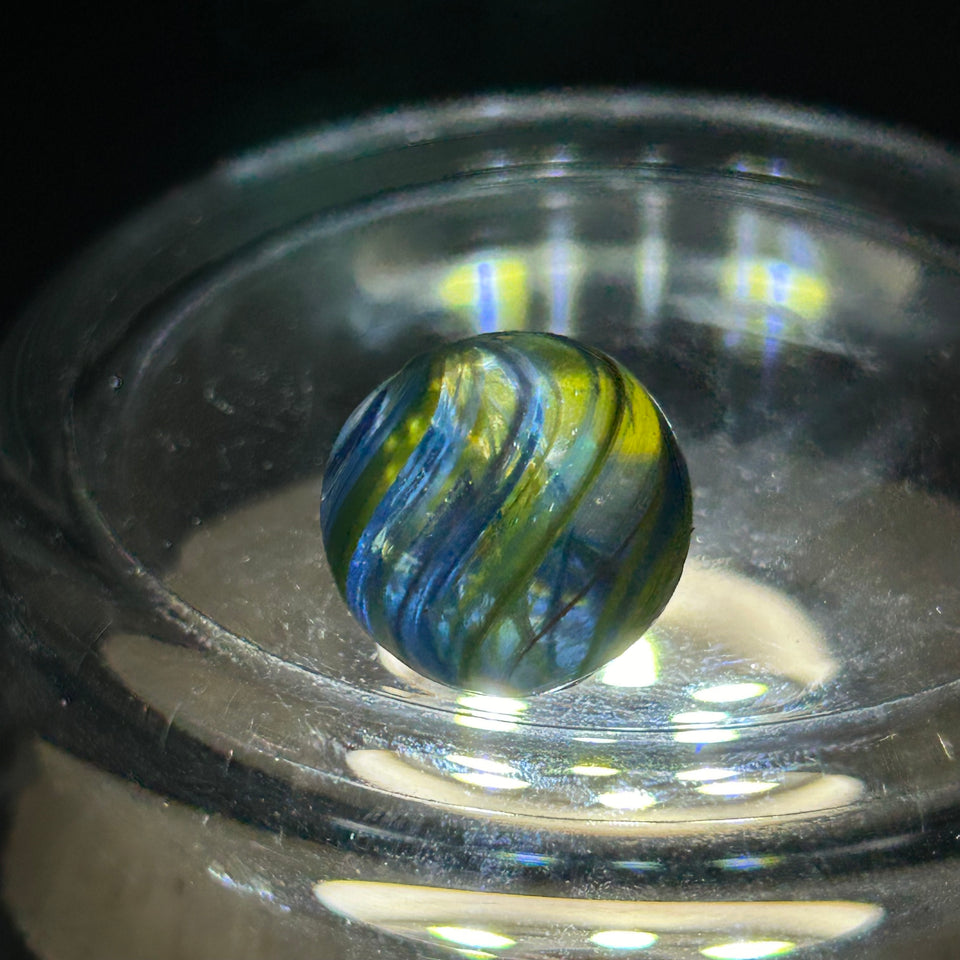 Joseph’s coat marble - Antique handmade 0.79” inch German glass marble