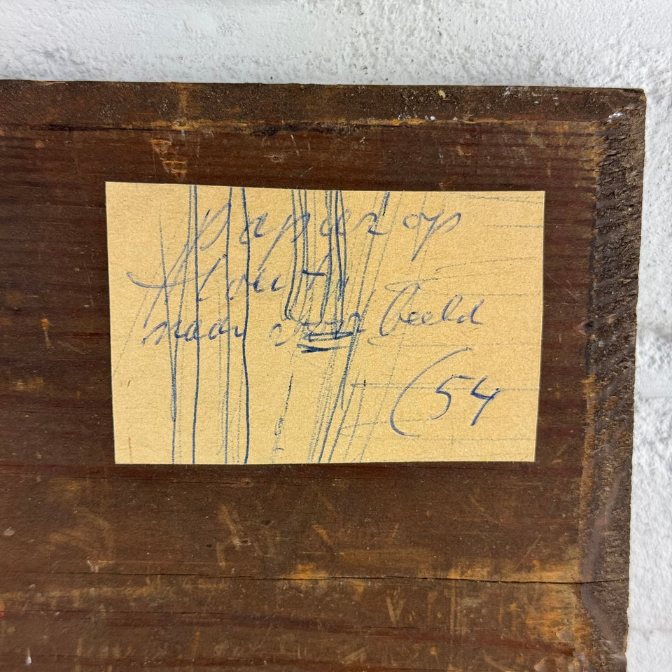 Dutch farm near river - oil painting by Jan Bakker (1879-1944)