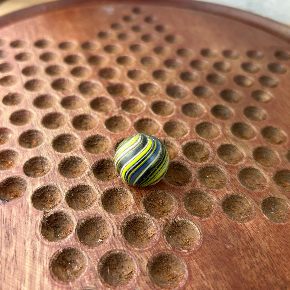 Onion skin Joseph’s coat - Antique handmade 0.82” inch German glass marble