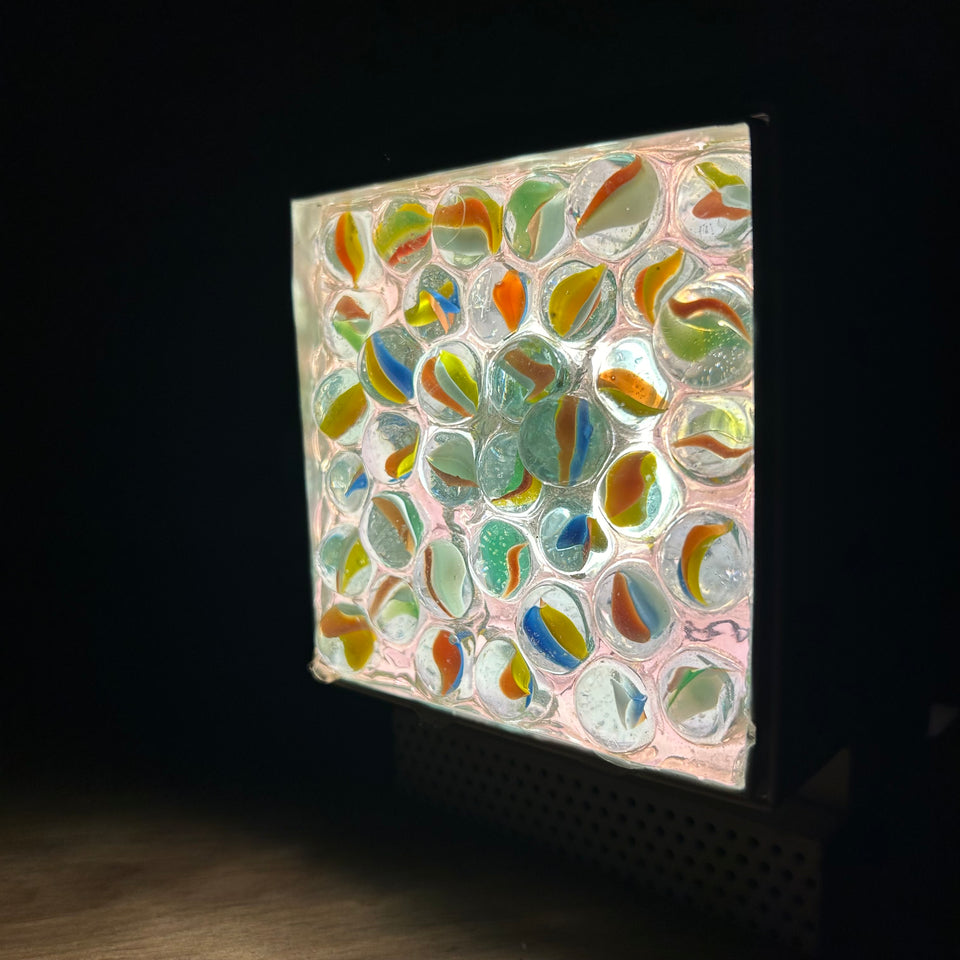 Custom made Cats eye marbles epoxy Lamp