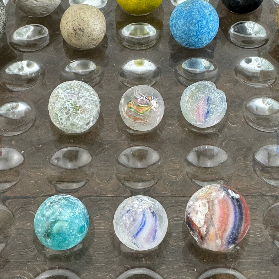 Set of antique collectable marbles - Different type and sizes