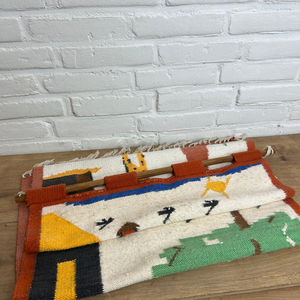 Vintage African Lesotho Mohair Tapestry