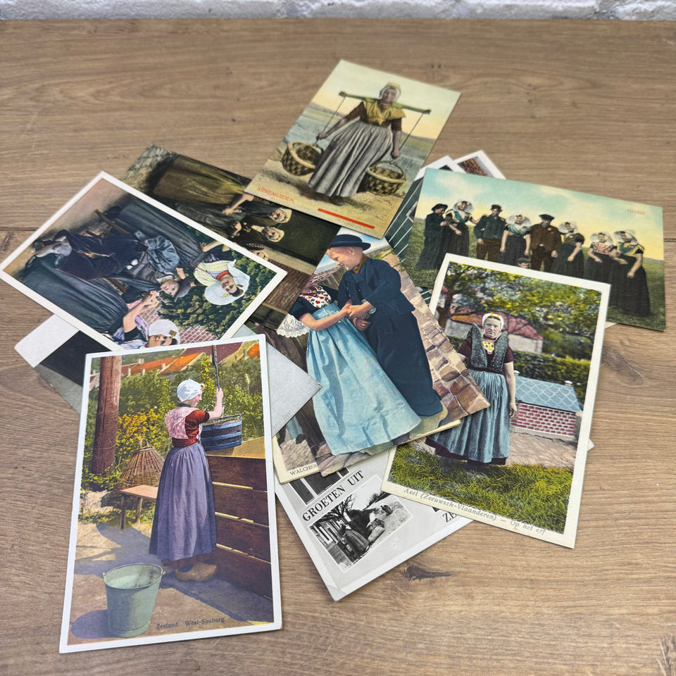 Collection of traditional Dutch Women and Children Costume postcards - High Quality Photo paper a.o. – Holland Traditional Costume Embroideries