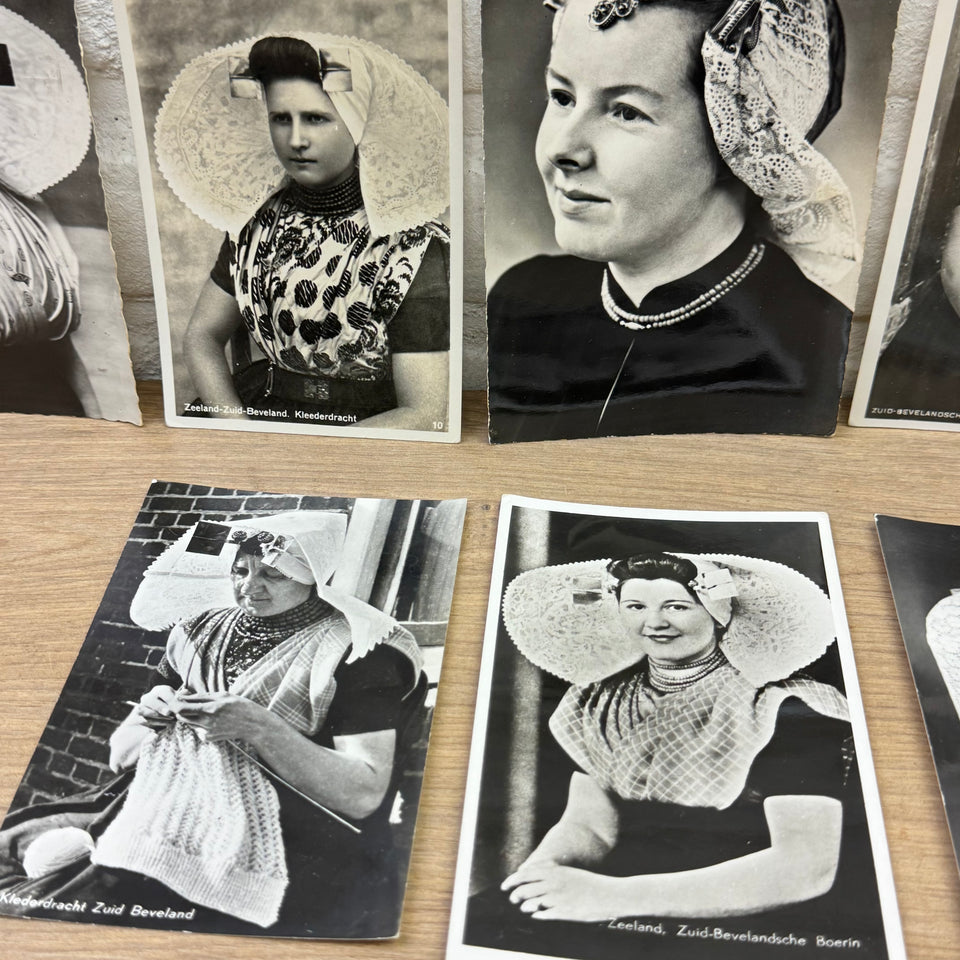 Collection of historical Dutch Powerful Woman Costume Portrait postcards - High Quality Photo paper a.o. – Holland Traditional Costume Embroideries