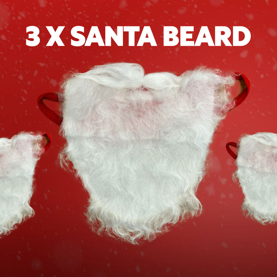 3 x Santa Beards with ear handles