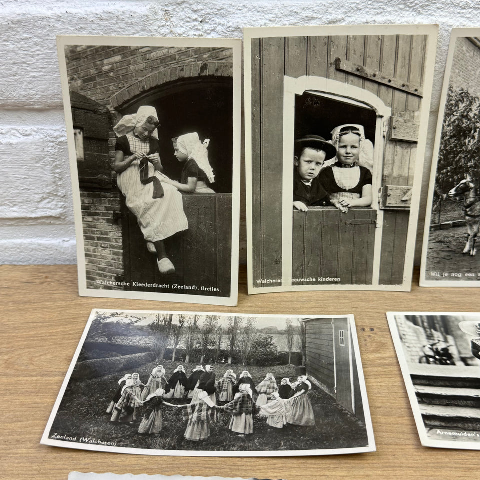 Collection of historical Children Folklore Dutch Costume photocards - High Quality Photo paper a.o. – Holland Traditional Folk Kids Costume Embroideries