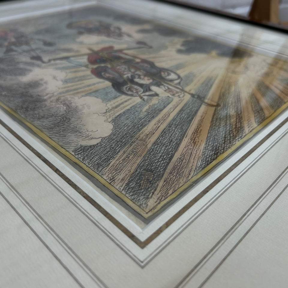 Original Rare handcolored - The Cabinetical Balance -
James Gillray (1757–1815)