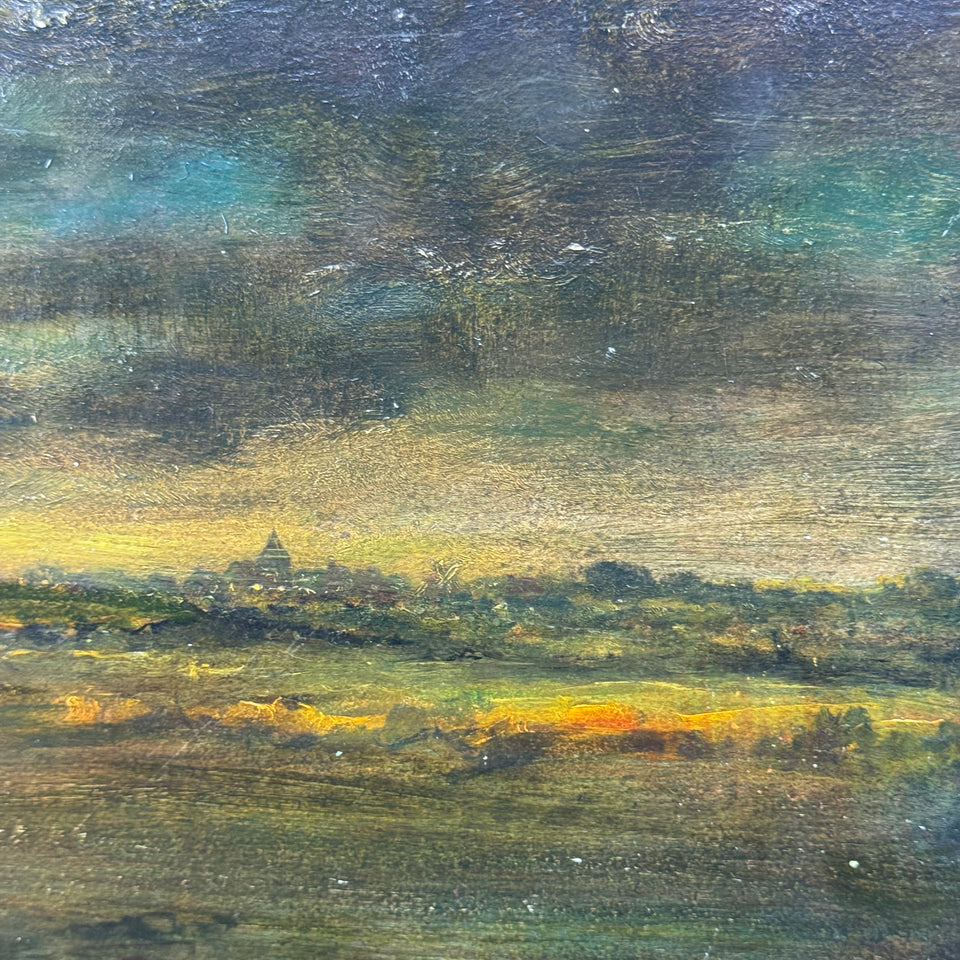 Duo painting - Holland after sunset - Oil paintings by Jan Bakker