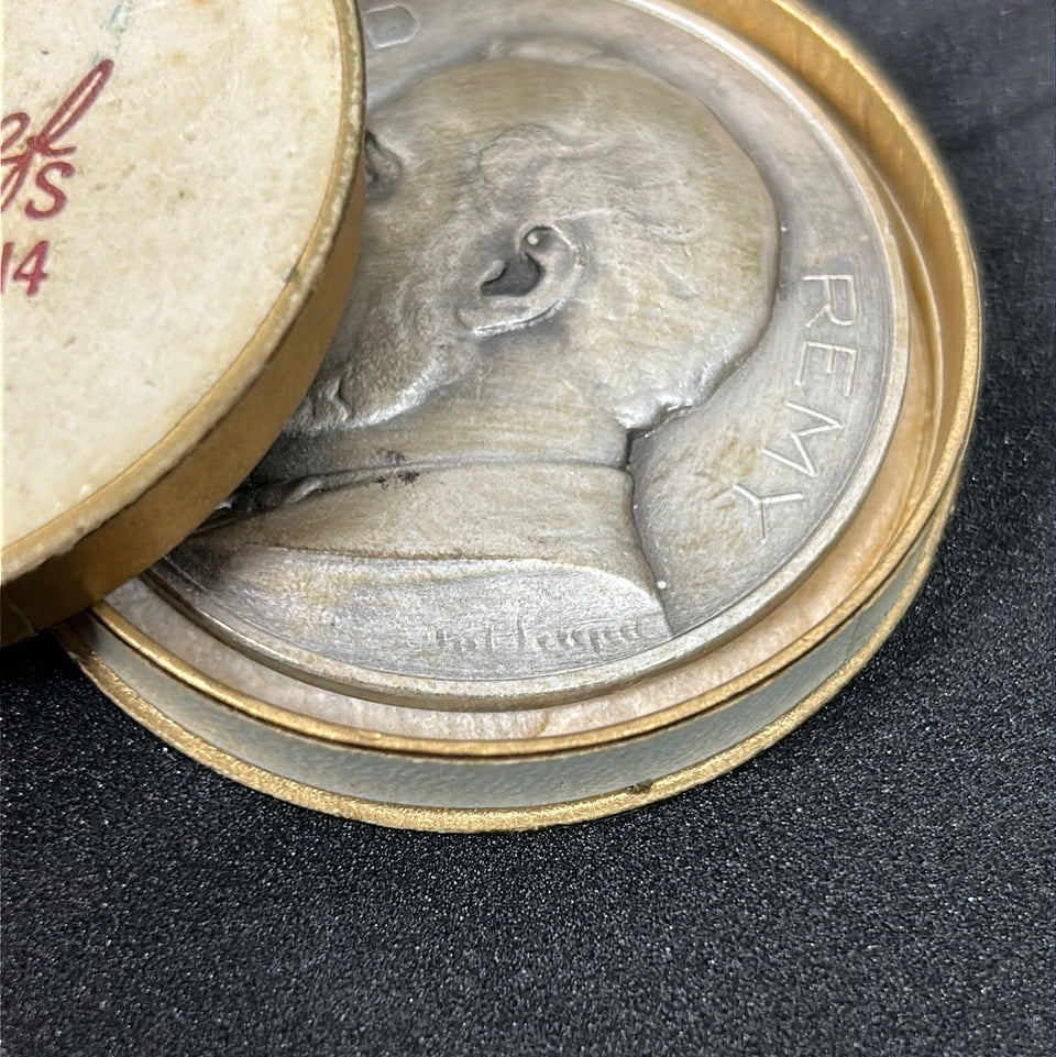 Silverplated Copper Medal Centenary Of Factories Edward Remy 1955 Belgium - Medaillon