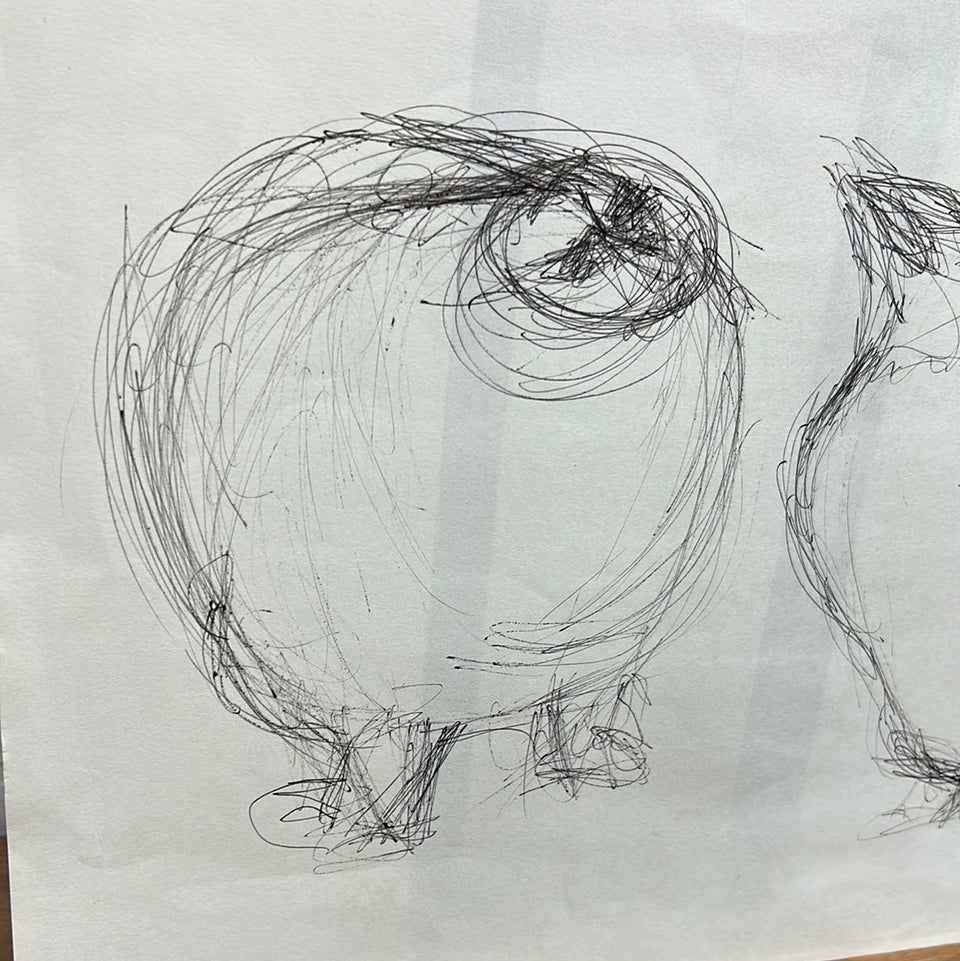 Ceramic study famous bird statue by Dini Henkes (1935-2022)