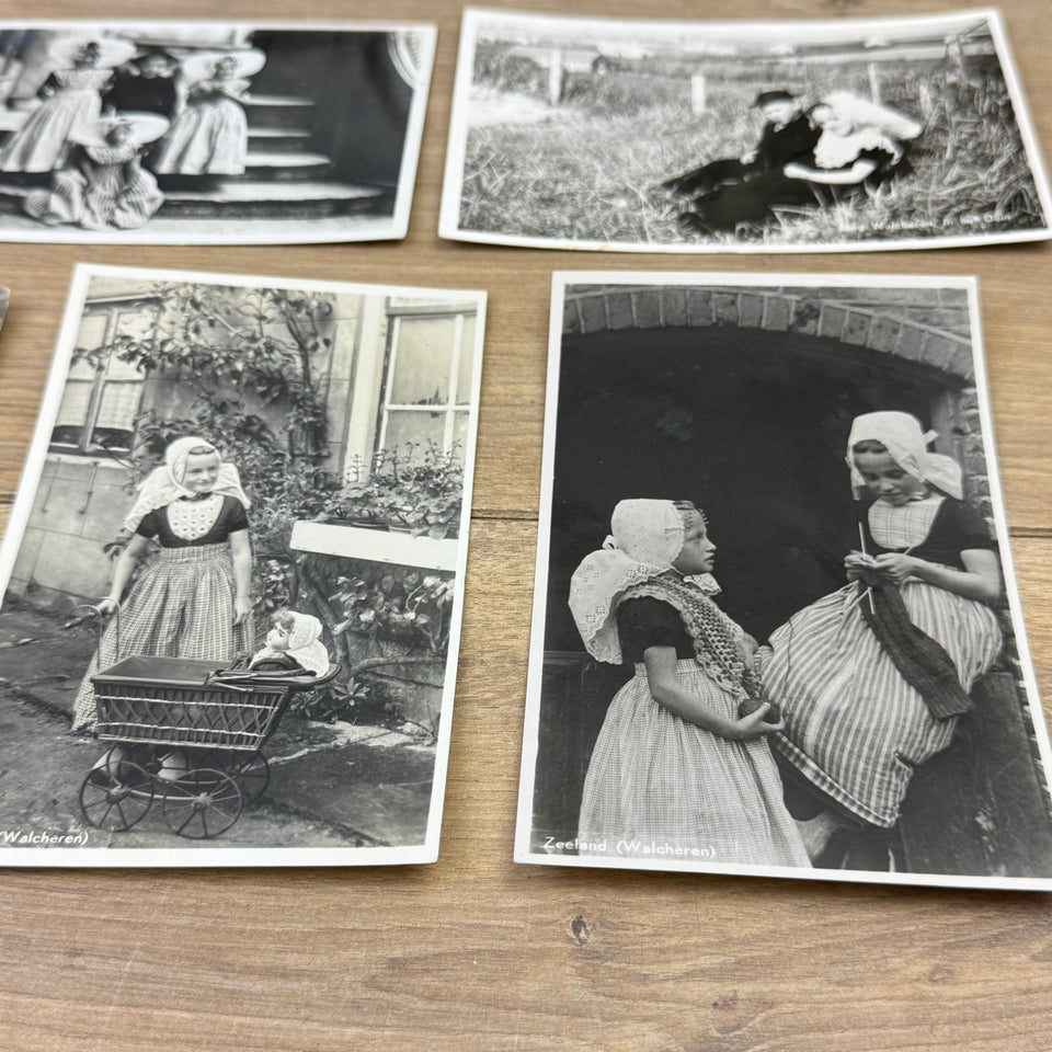 Collection of historical Children Folklore Dutch Costume photocards - High Quality Photo paper a.o. – Holland Traditional Folk Kids Costume Embroideries