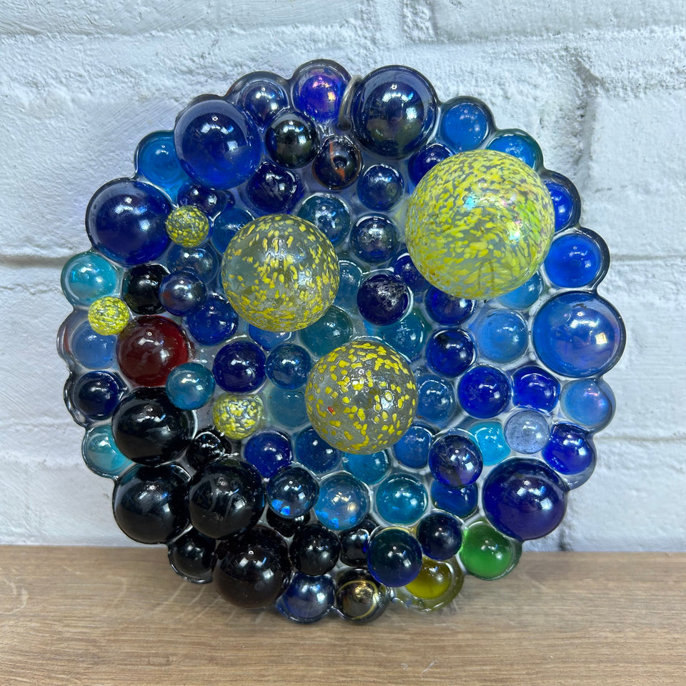 Colored glass marbles - Window Hanging - Starry Night of Marbles by Van Gogh