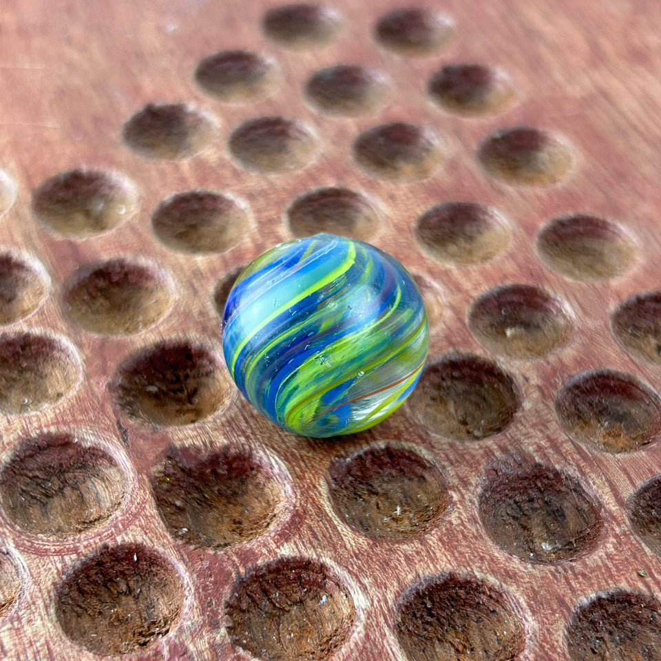 Joseph’s coat marble - Antique handmade 0.79” inch German glass marble