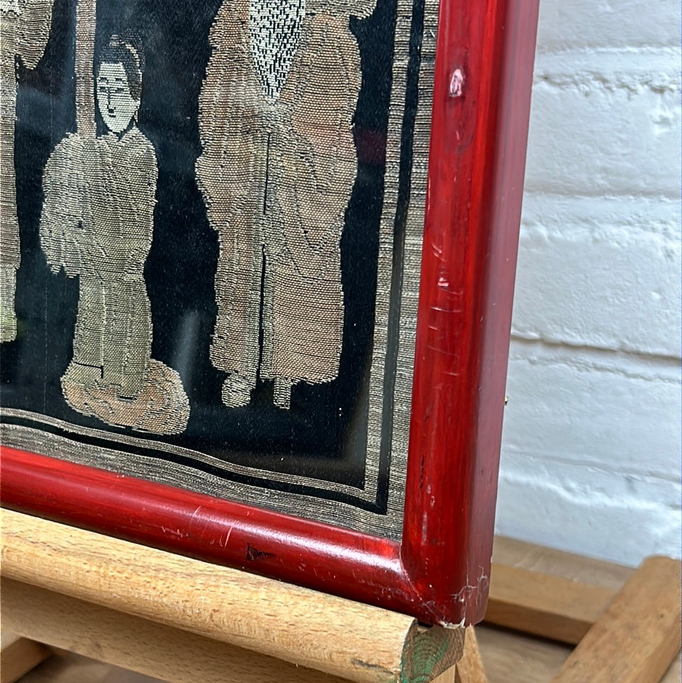 19th century Chinese framed cottonwork