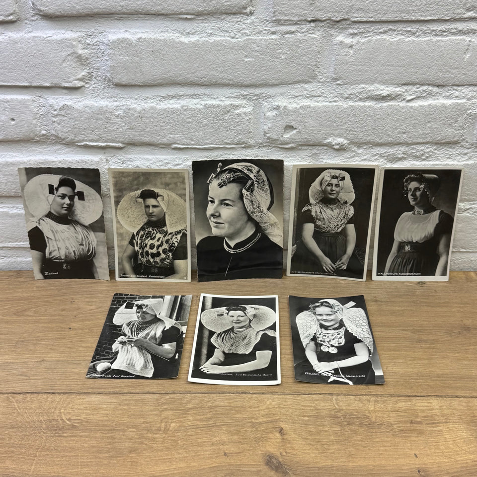 Collection of historical Dutch Powerful Woman Costume Portrait postcards - High Quality Photo paper a.o. – Holland Traditional Costume Embroideries