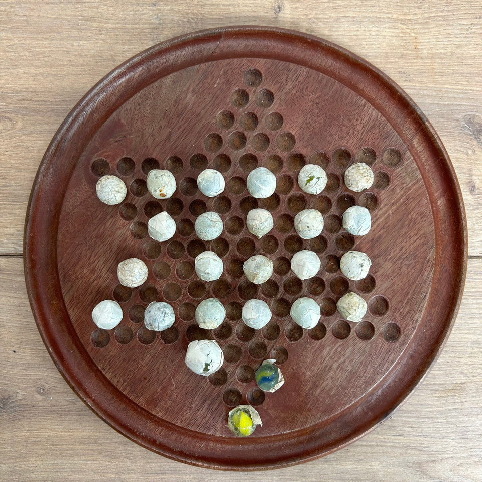 Antique Marbles in original paper packaging - set of 3