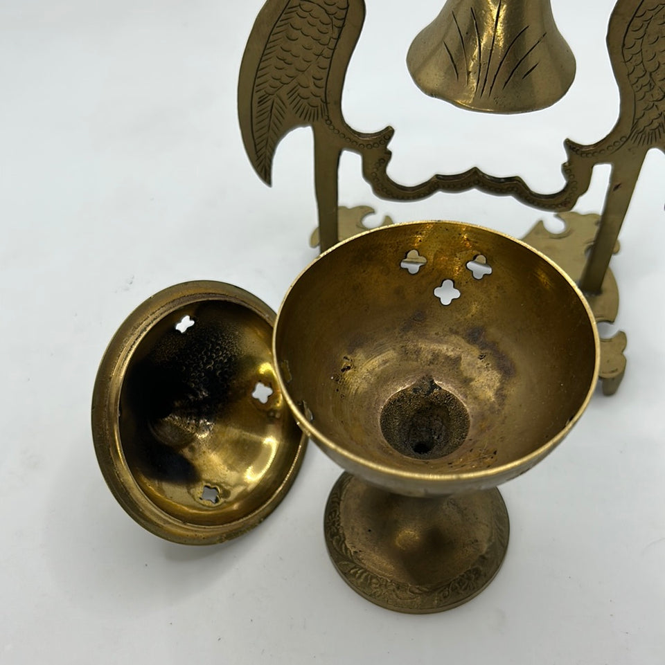 Copper Incense burner and engraved bell