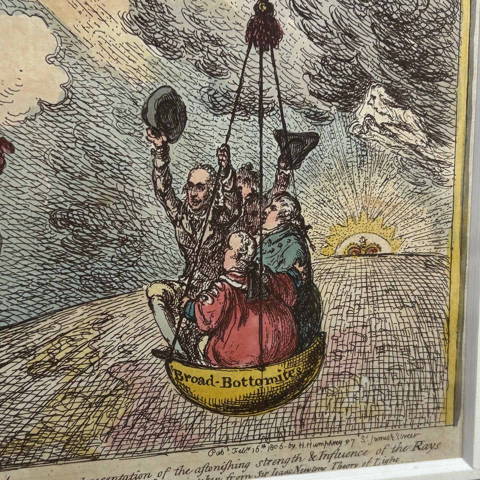 Original Rare handcolored - The Cabinetical Balance -
James Gillray (1757–1815)