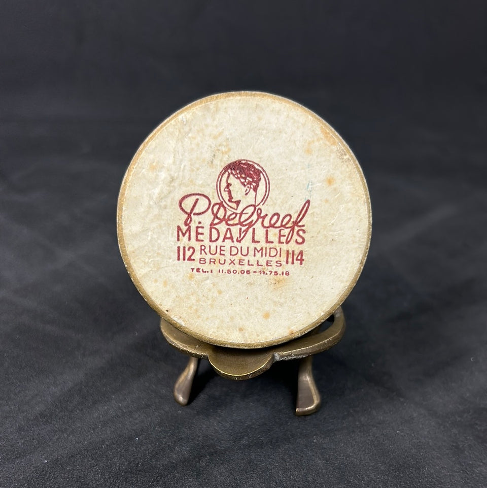 Silverplated Copper Medal Centenary Of Factories Edward Remy 1955 Belgium - Medaillon