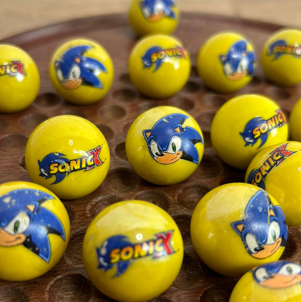 Sonic X Marbles 1 inch Yellow - Set of 2 Marbles