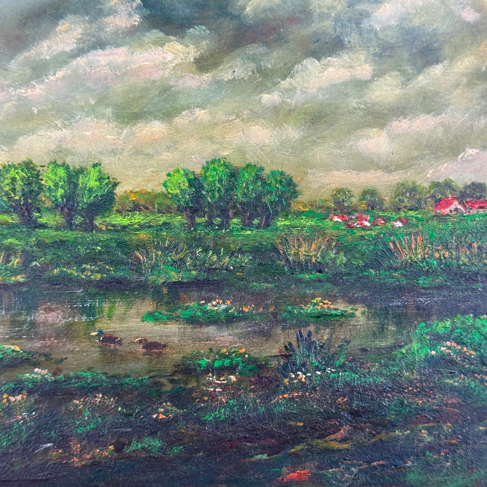 Dutch Windmill landscape scene by Dutch painter Jan Bakker