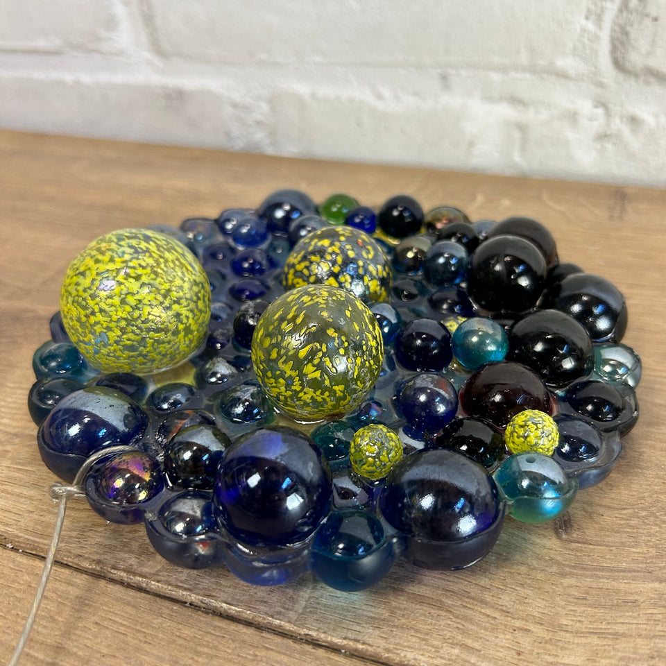Colored glass marbles - Window Hanging - Starry Night of Marbles by Van Gogh