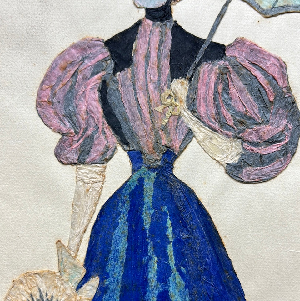 Victorian Style collage of a mother and Child- Collage Artwork by Dini Henkes (1935-2022)