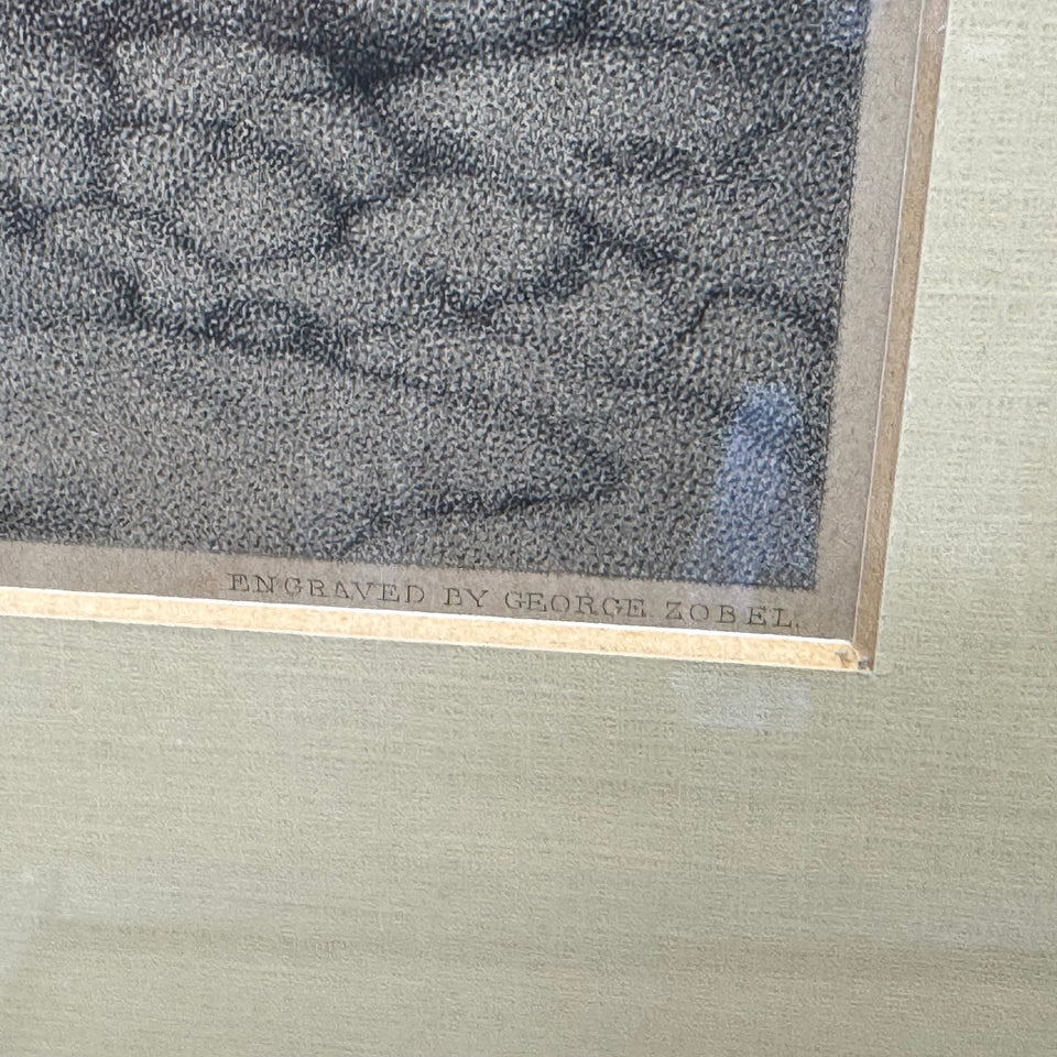 Antique Edwin Henry Landseer "He is Saved" Framed Currier and Ives Dog Lithograph print