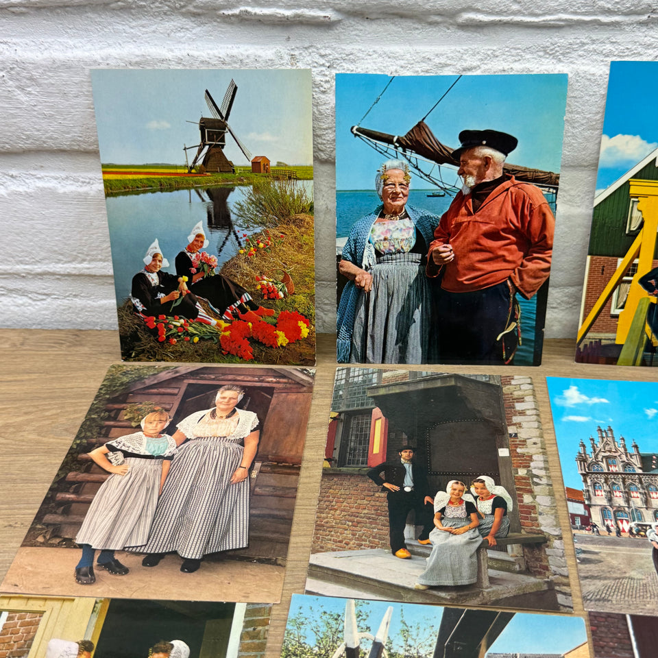 Collection of Holland Folklore Costume with Dutch Woman Vintage photo cards – Holland’s Traditional Culture Costumes