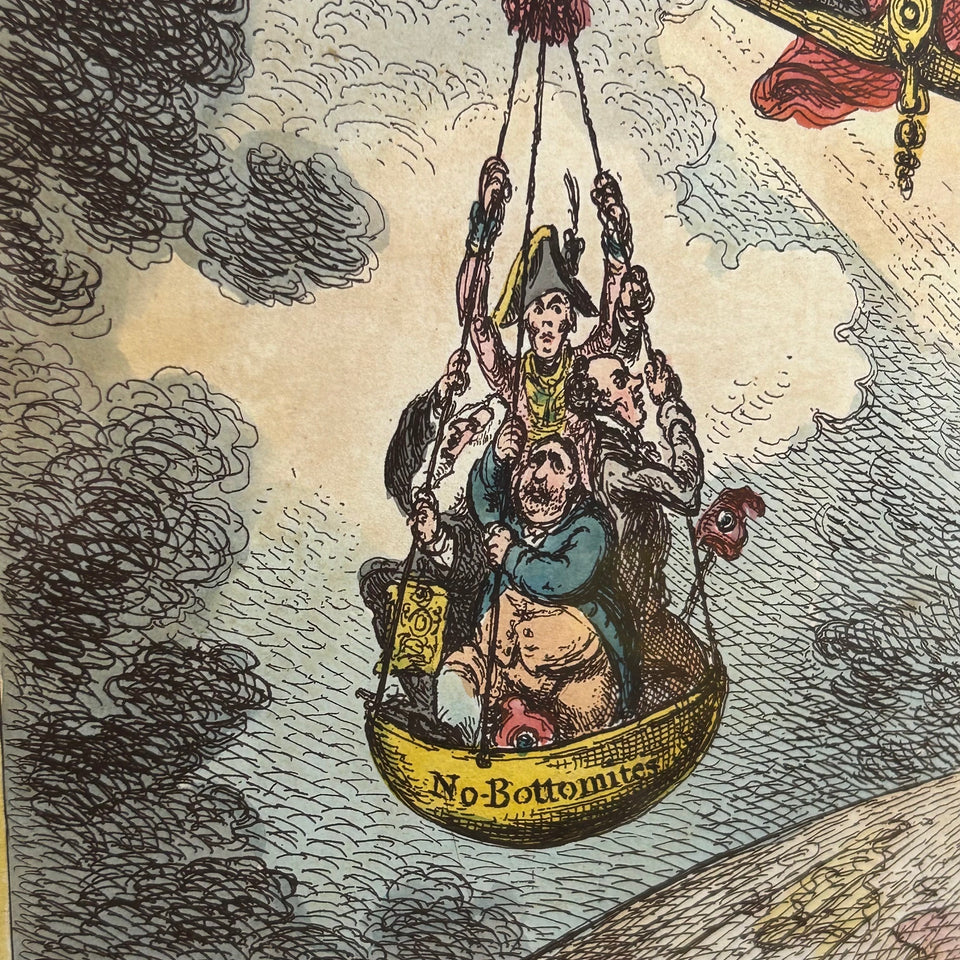 Original Rare handcolored - The Cabinetical Balance -
James Gillray (1757–1815)