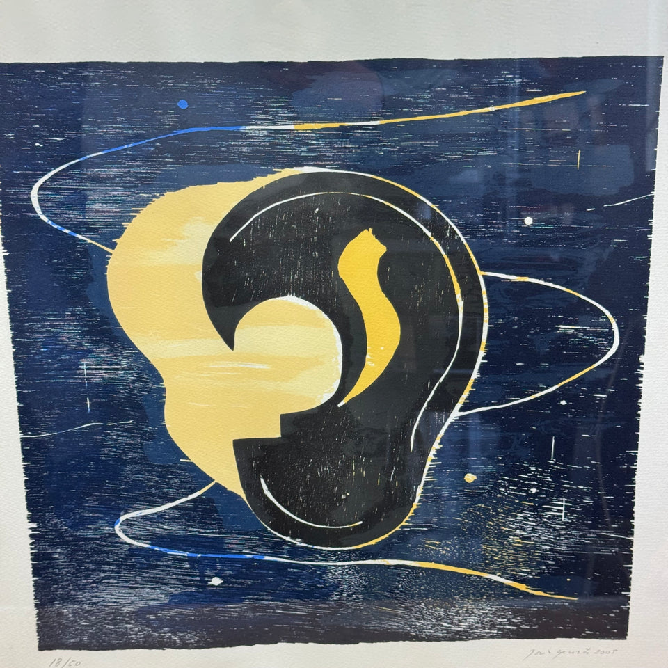 Woodcut print by Joris Geurts