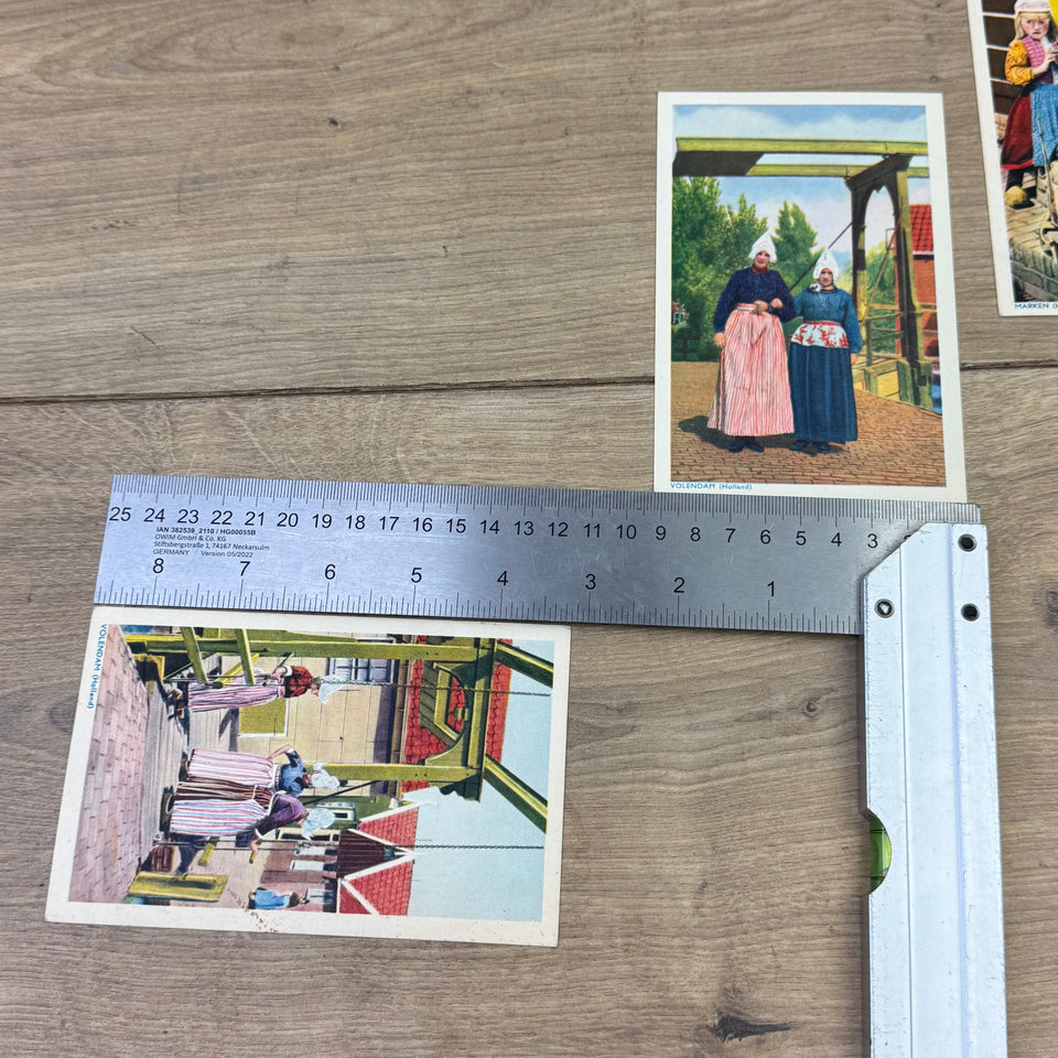 Set of 9 Antique Dutch Historical Costumes - High Quality Print cards – Holland Traditional Costume Embroidery Illustrations