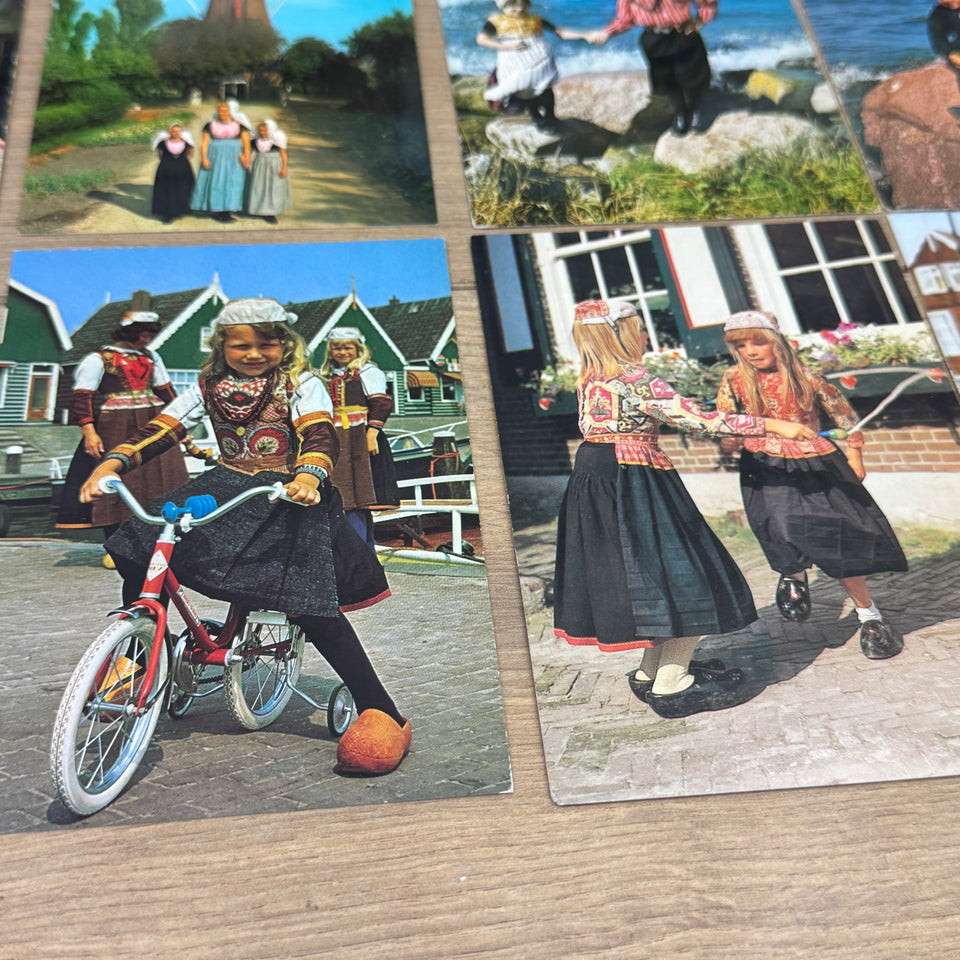 Postcard Collection of Dutch Folklore Costume with Dutch Woman Vintage photo cards – Holland’s Traditional Culture Costumes