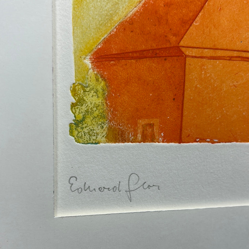 Provence - Rare color proof 1968 - Artwork by Eduard Flor (1925-2015)