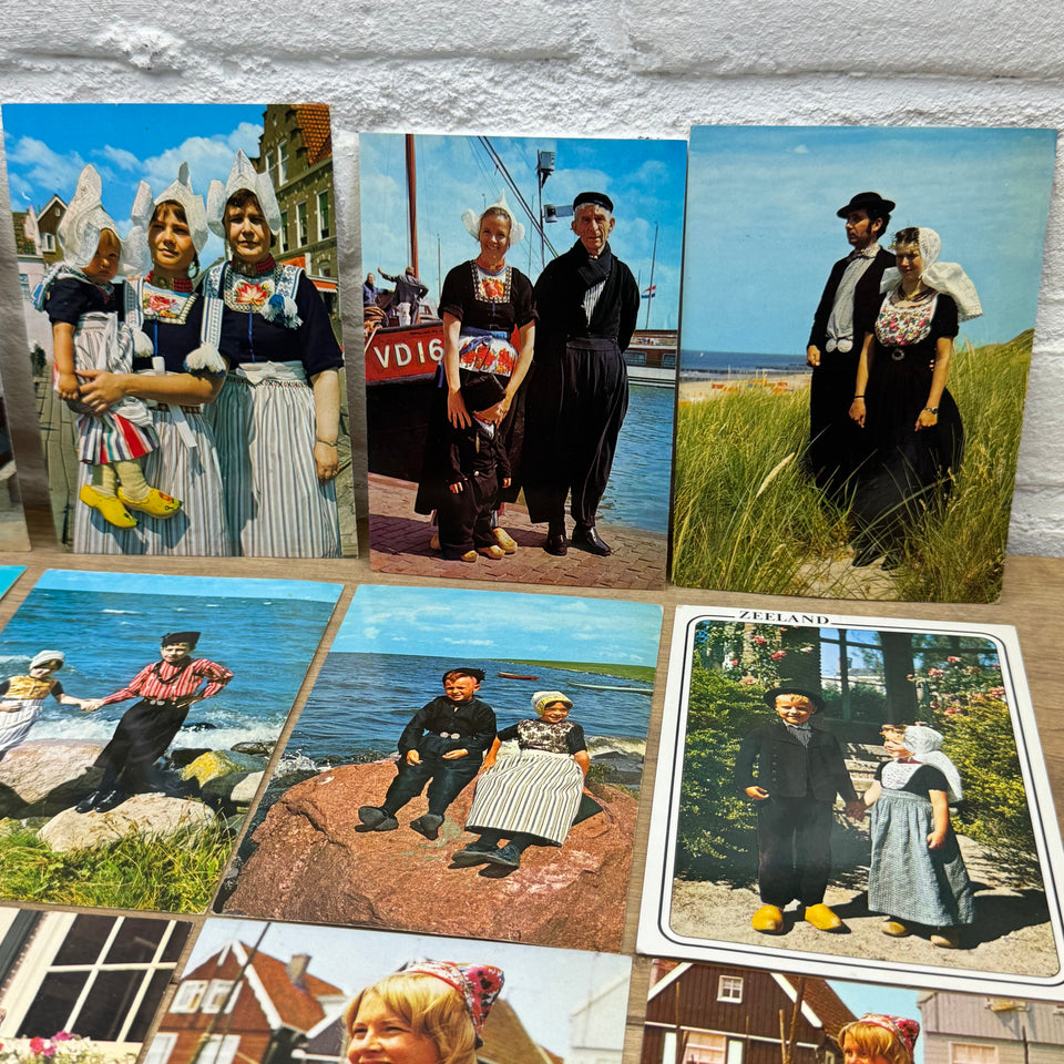 Postcard Collection of Dutch Folklore Costume with Dutch Woman Vintage photo cards – Holland’s Traditional Culture Costumes