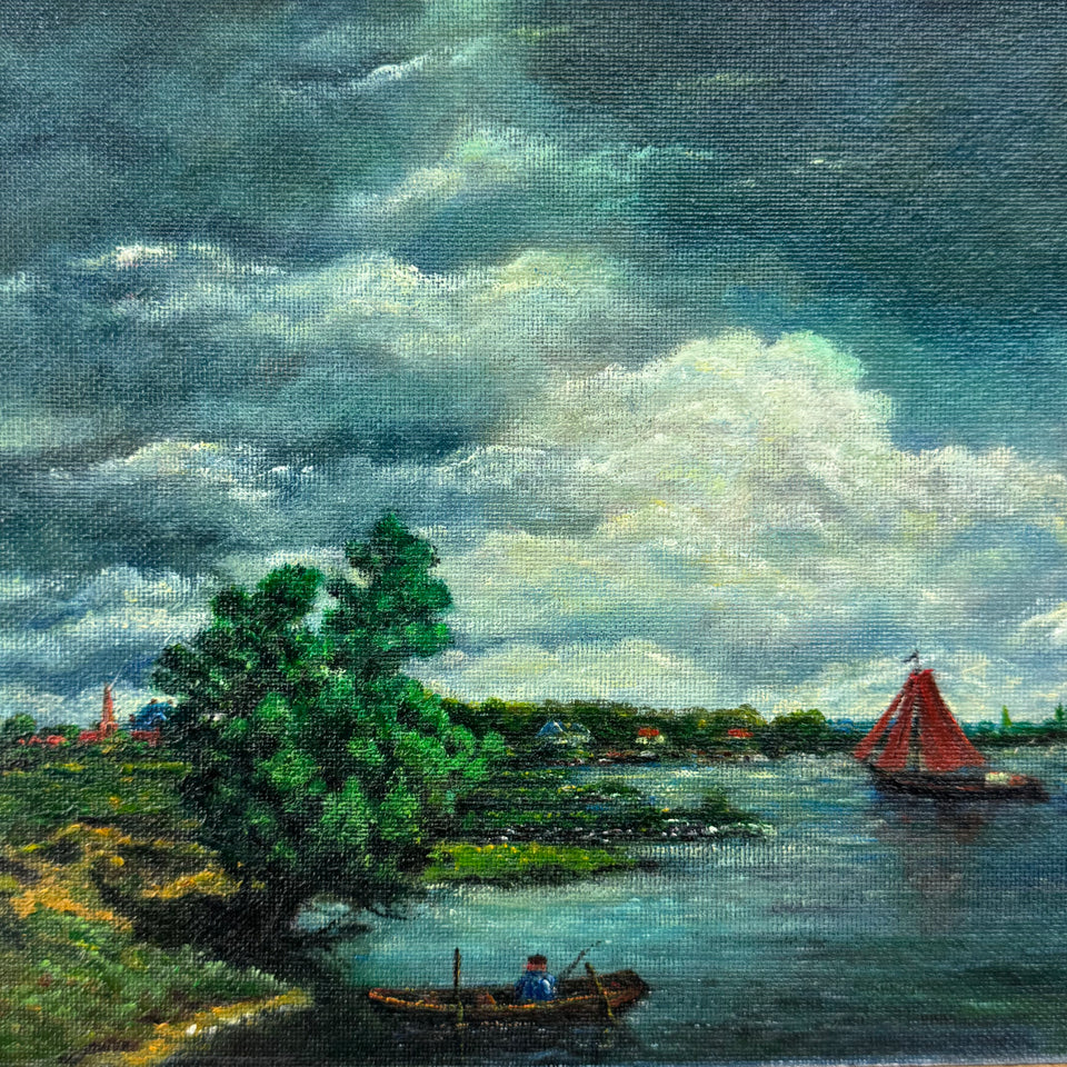 Dutch Clouds Landscape painting by Jan Bakker (1879-1944) - Multiple