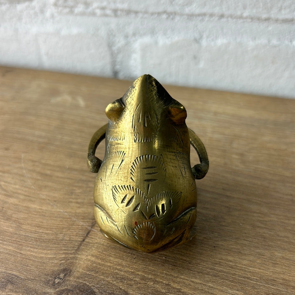 Vintage Copper Frog Ashtray