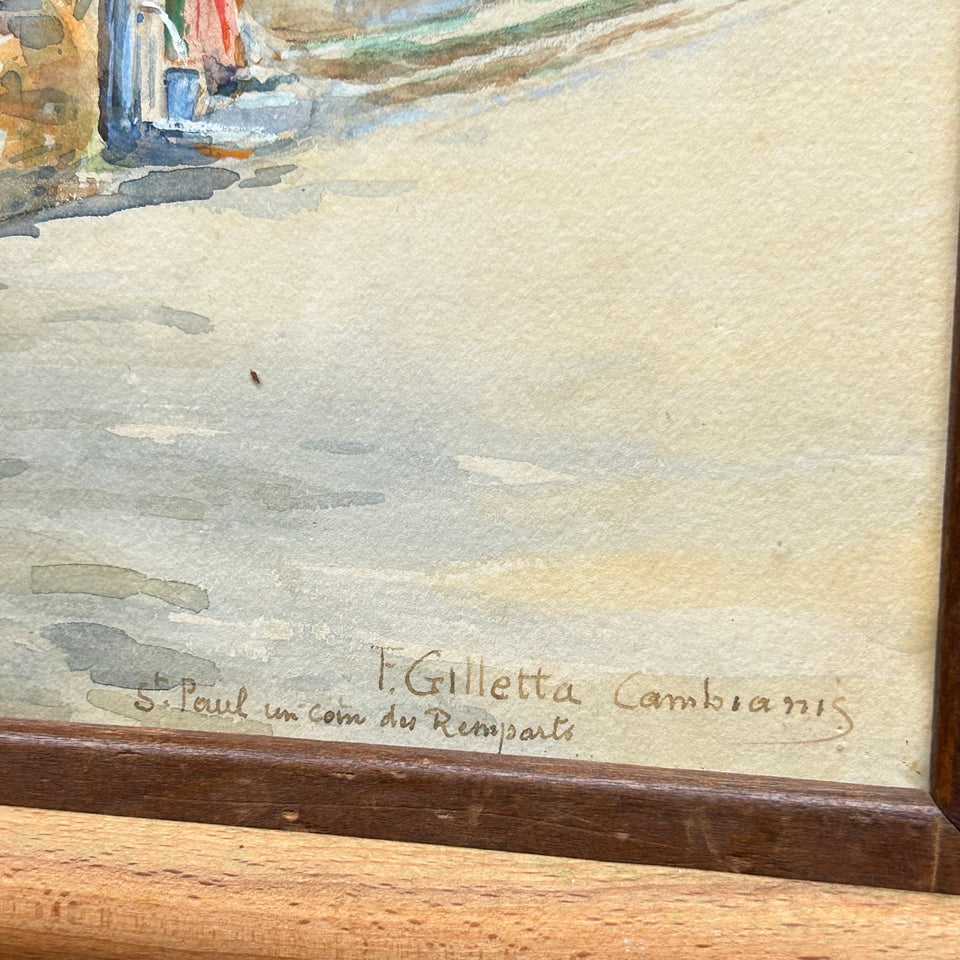 Original Watercolor St. Paul by François Gilletta-Cambianis