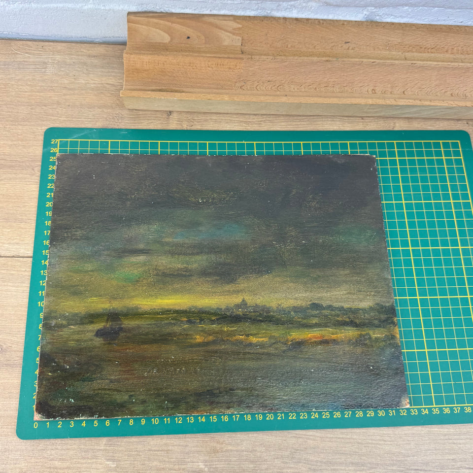 Duo painting - Holland after sunset - Oil paintings by Jan Bakker