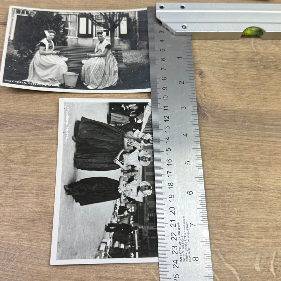 Collection of Antique B&W Holland’s Folklore Costume photocards - High Quality Photo paper a.o. – Holland Traditional Culture Costume Embroideries