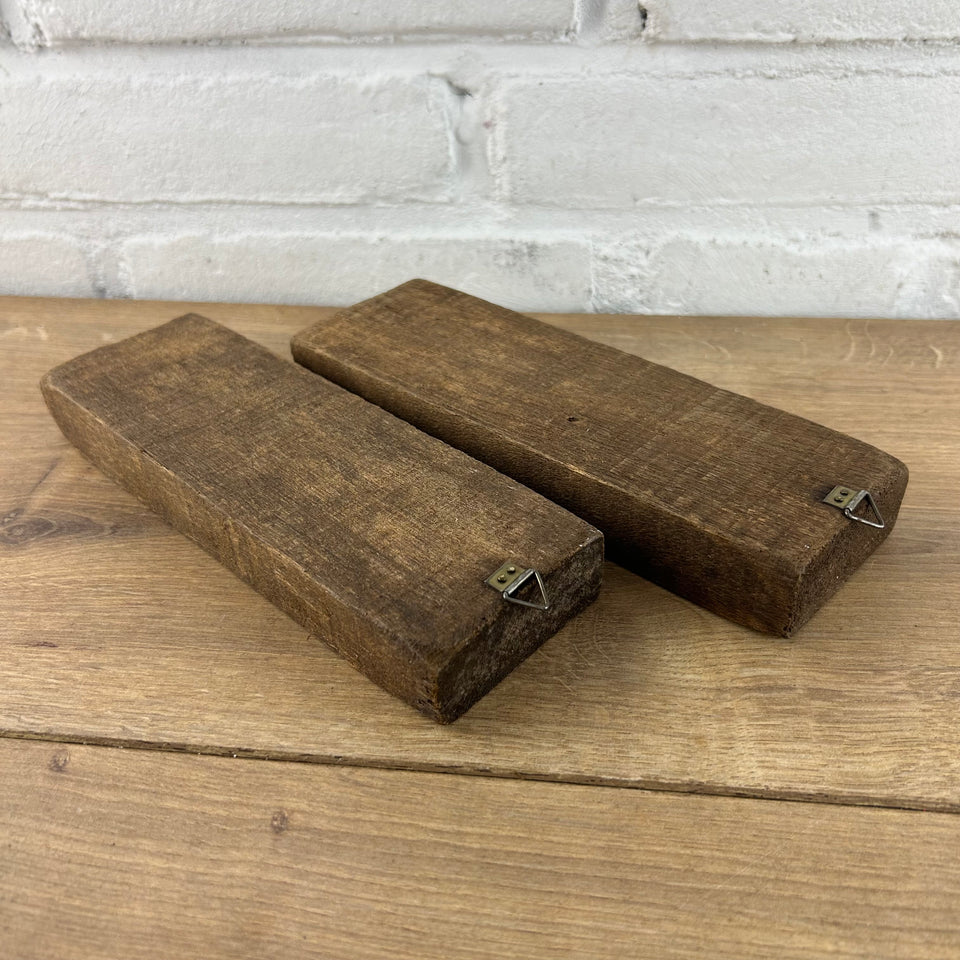 Antique set of two 18th century wooden cookie baking mold