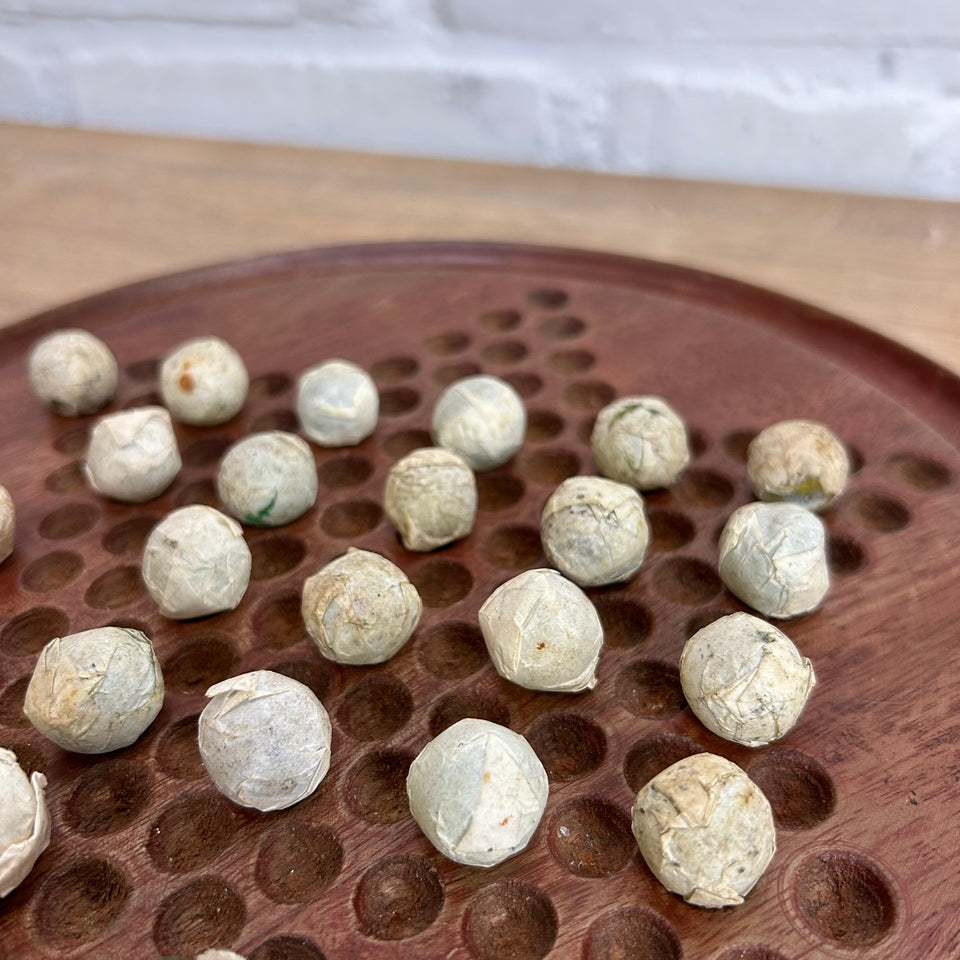 Antique Marbles in original paper packaging - set of 3