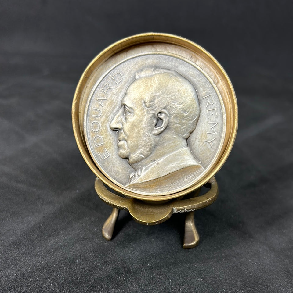 Silverplated Copper Medal Centenary Of Factories Edward Remy 1955 Belgium - Medaillon