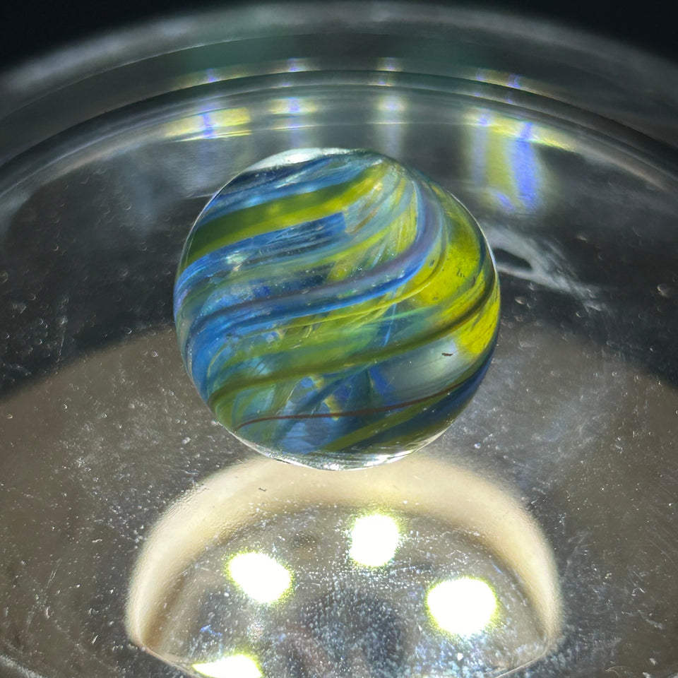 Joseph’s coat marble - Antique handmade 0.79” inch German glass marble