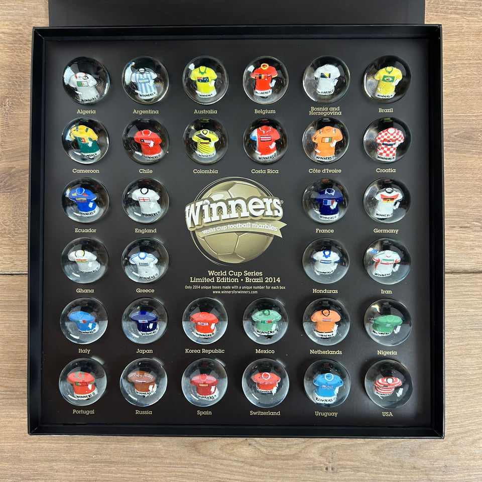 Limited Set - Display box World Cup Football Marbles -