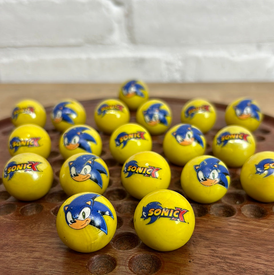 Sonic X Marbles 1 inch Yellow - Set of 2 Marbles
