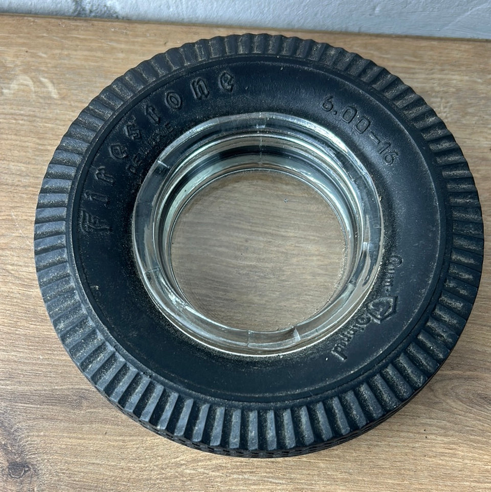 Vintage Firestone rubber tire Ashtray